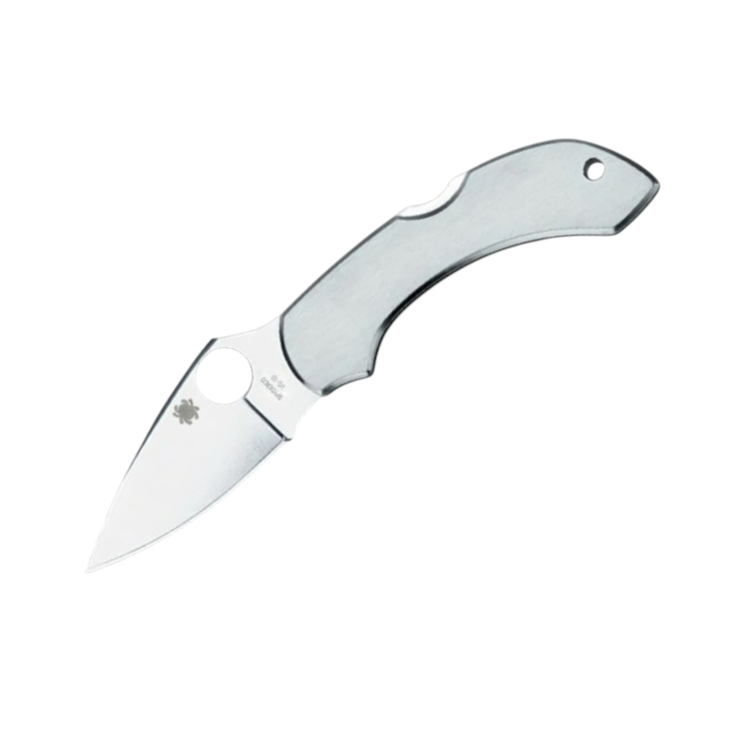 Navaja Spyderco Dragonfly C28P con mango de acero inoxidable. PlainEdge.