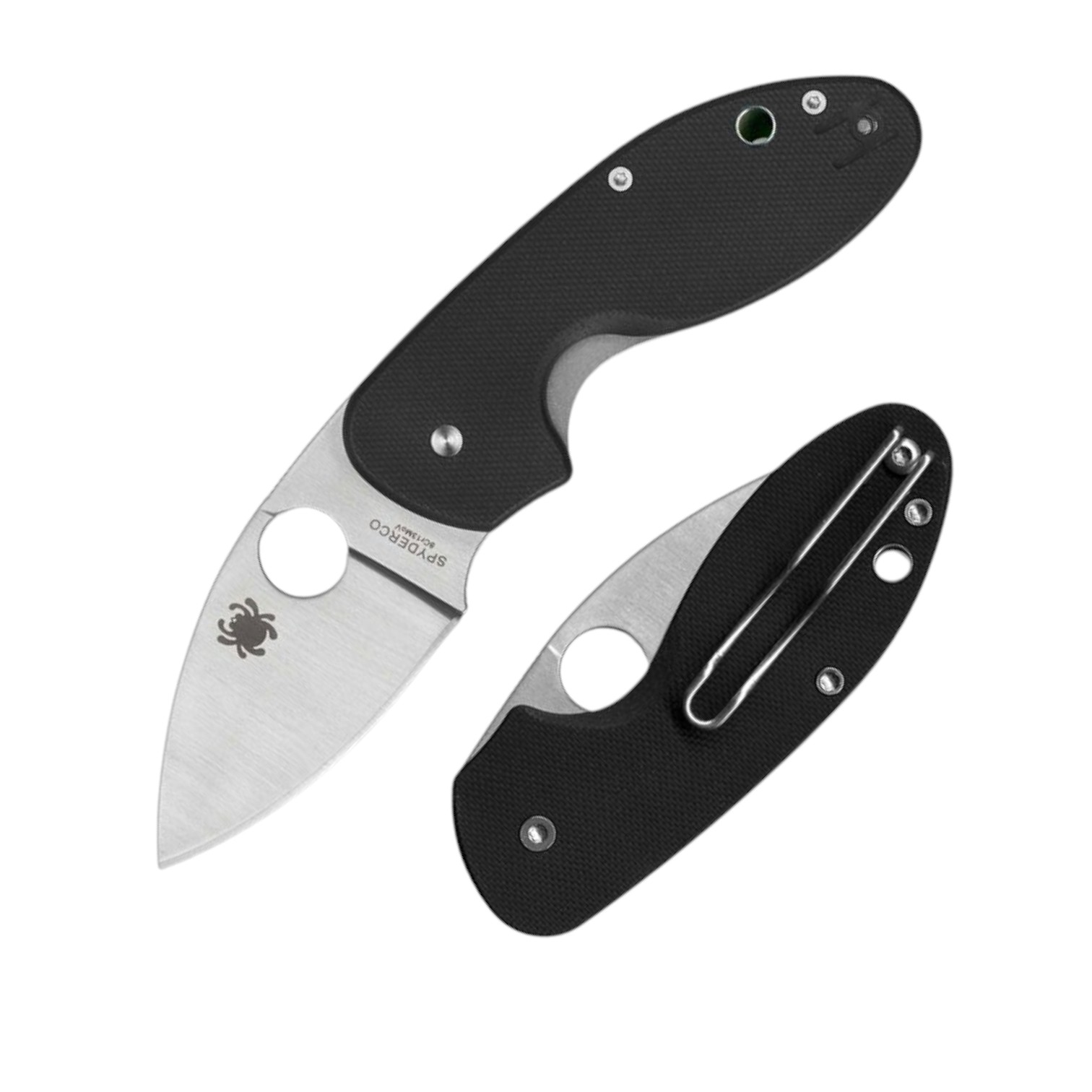 Spyderco Insistent linerlock C246GP, navaja filo liso con mango d...