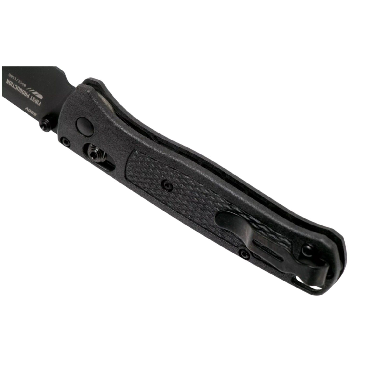 Navaja Benchmade Bugout Black 535BK-2 con hoja CPM negra S30V de 8.2 cm y mango CF Elite negro