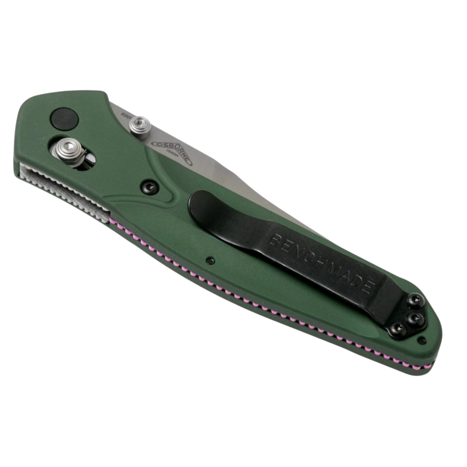 Navaja Benchmade Osborne 940 con hoja CPM S30V de 8.6 cm y mango de aluminio verde