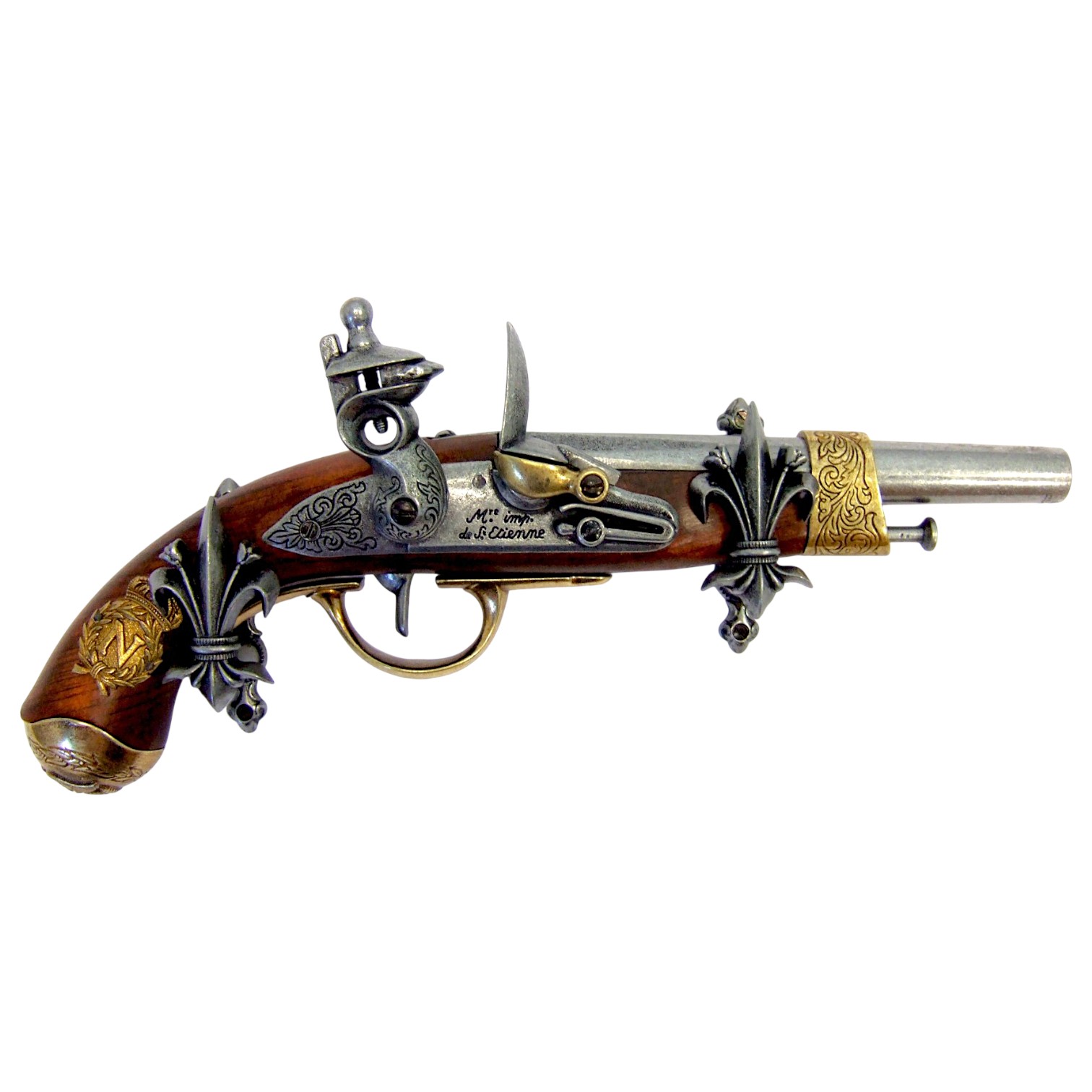 Colgador en forma de flor de Lis plateado, 2 piezas