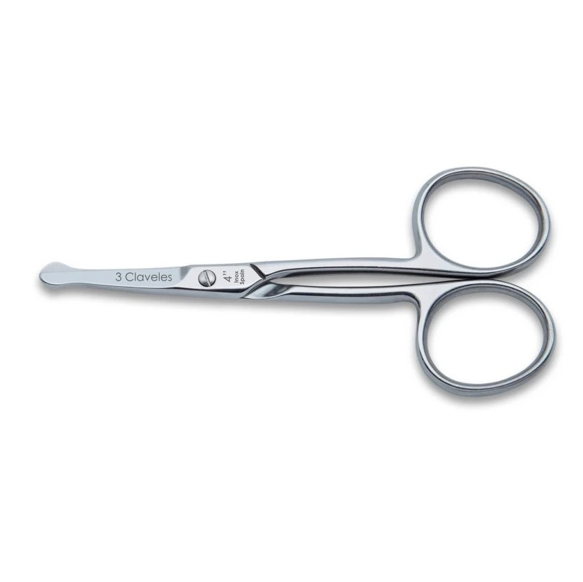 Tijera para bebé curva de 10 cm de acero inox forjada 3 Claveles