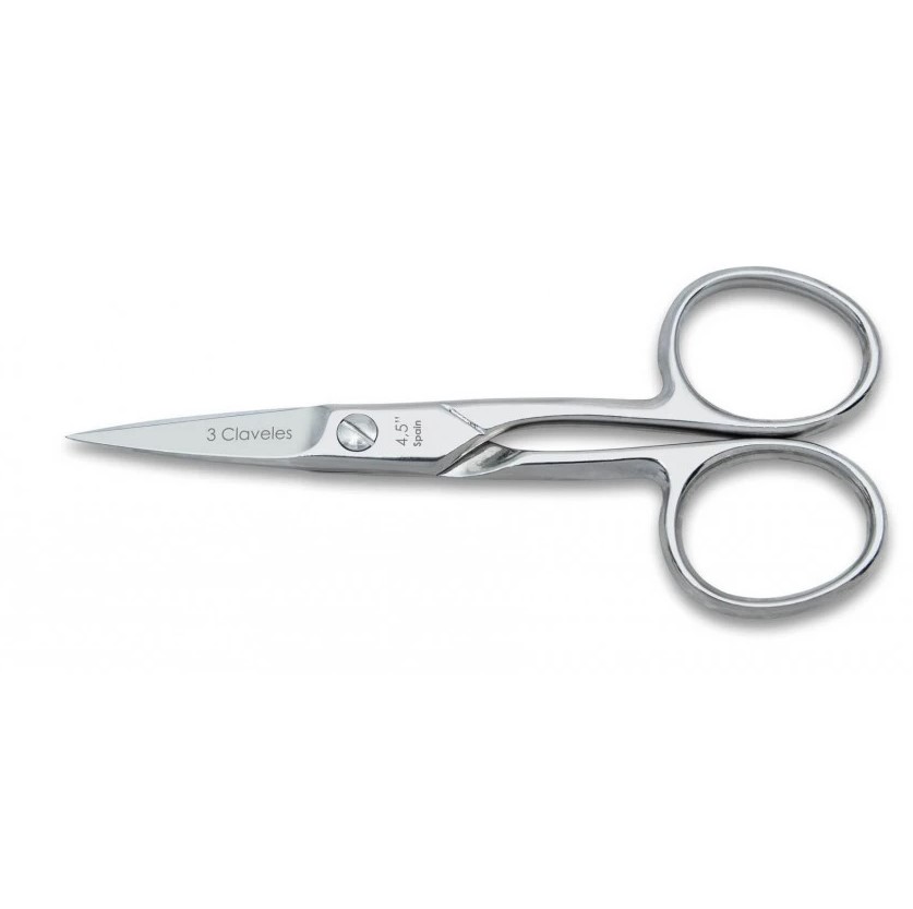 Tijera de uñas forjada de 11.5 cm recta 3 Claveles