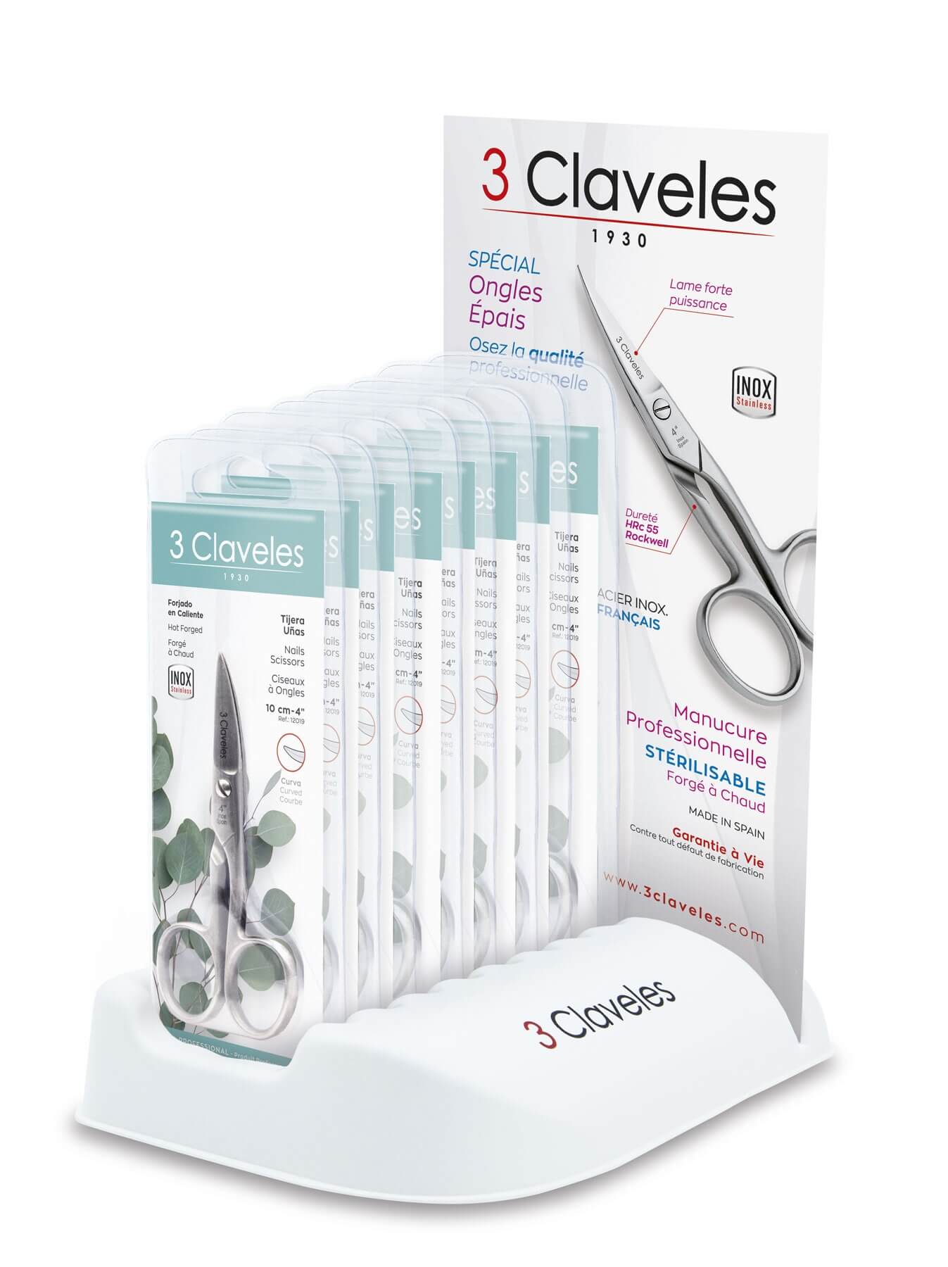 Nail clipper scissors display, 8 pieces