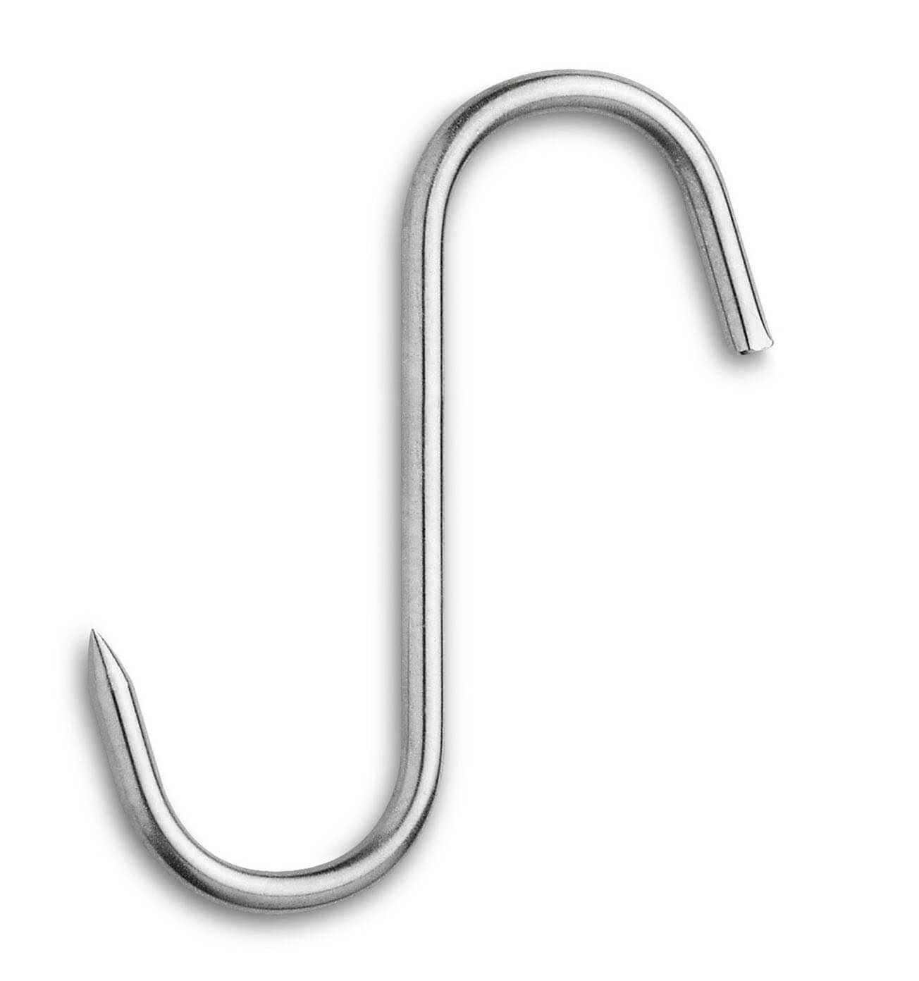 Crochet à viande, modèle S, acier inoxydable, 12x4 cm, 3 clavette...