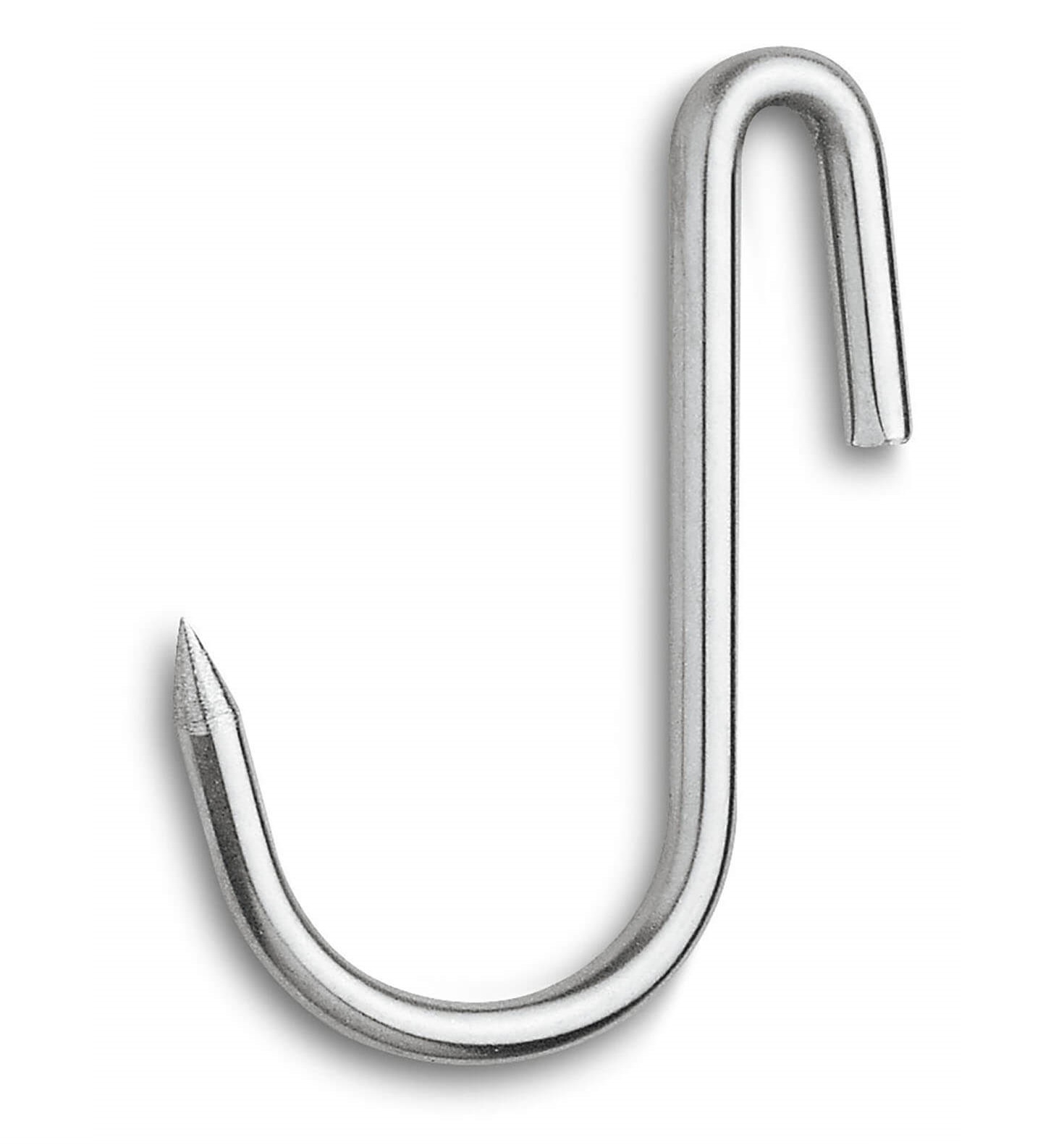 Gancho para carne modelo J acero inox 10x4 cm 3Claveles