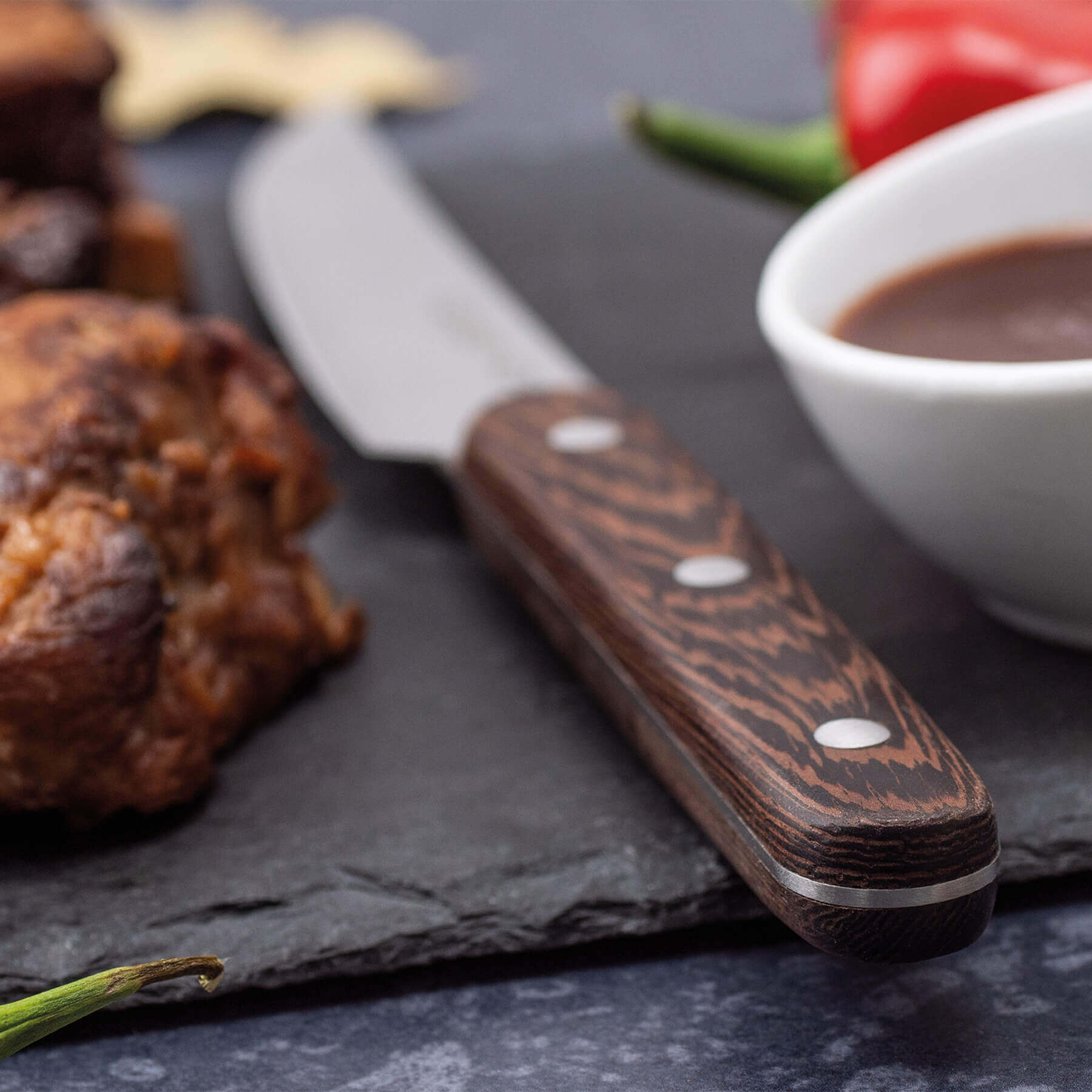 4er-Set EOS 3 Claveles Steakmesser mit Wenge-Holzgriffen