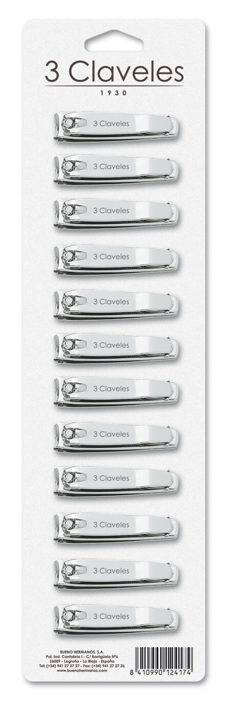 Nail clippers with file 6 cm 3 Claveles bulk