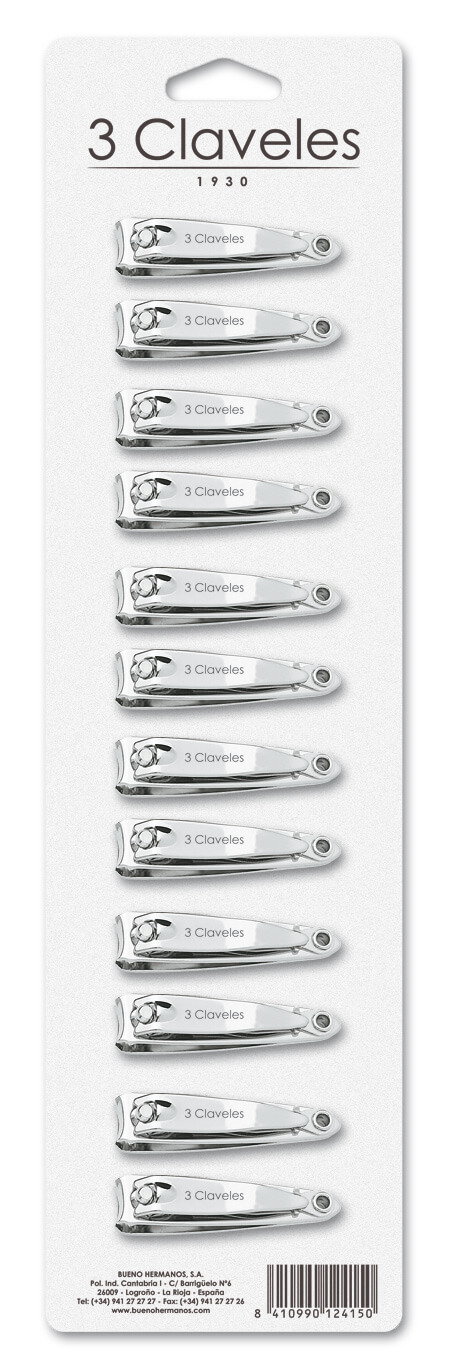 Nail clippers with file 5 cm 3 Claveles bulk