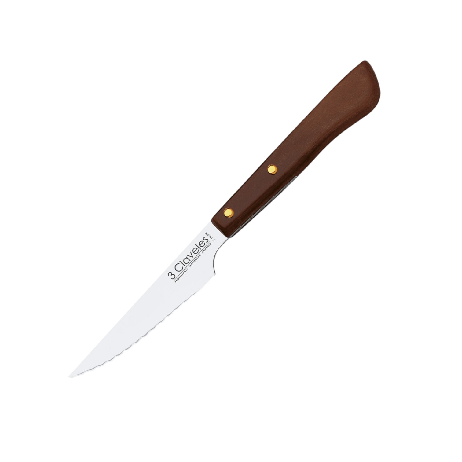 Coltello da bistecca 10,5 cm con manico in legno 3 Claveles sfuso