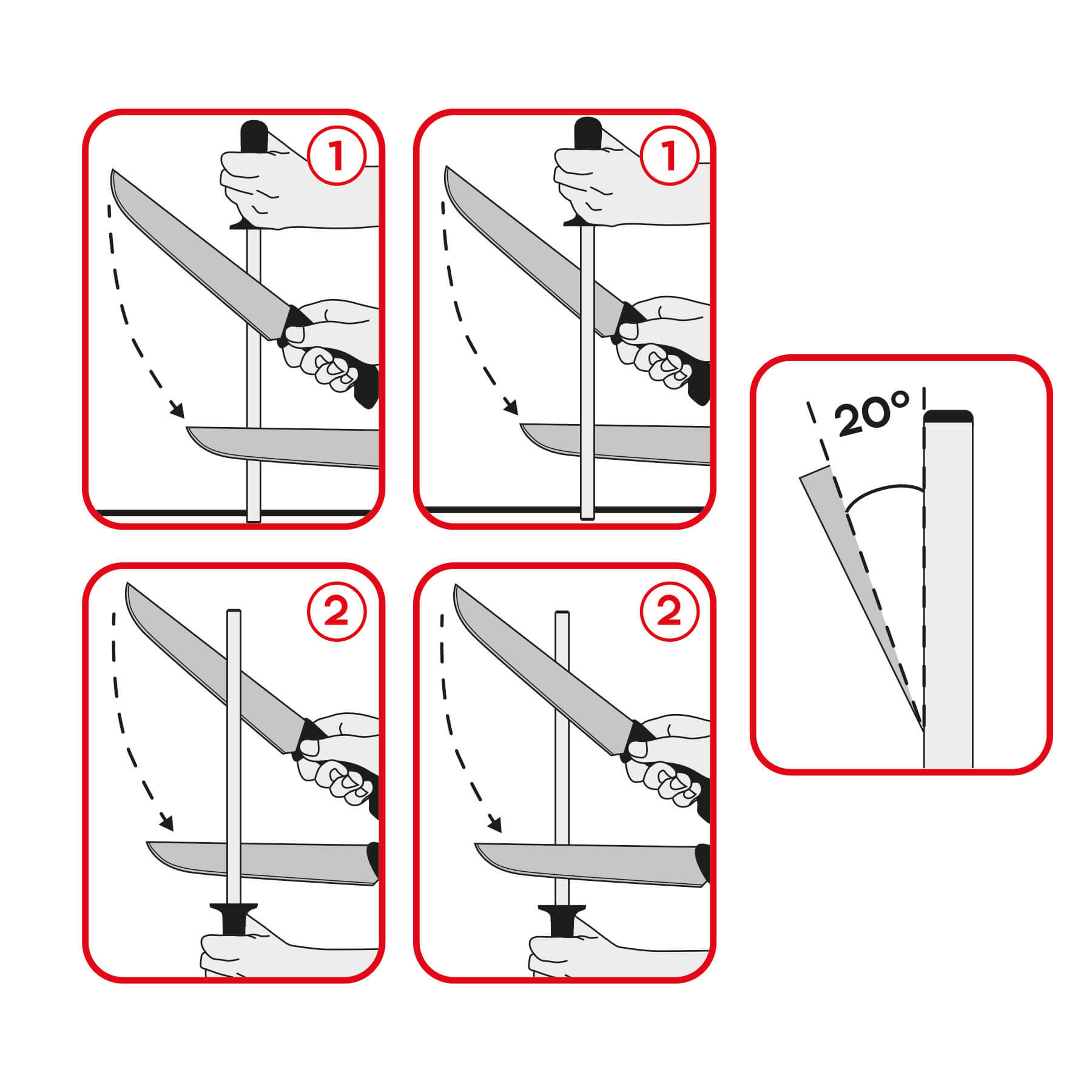 3 Claveles diamond sharpening steel with black nylon fiber handle