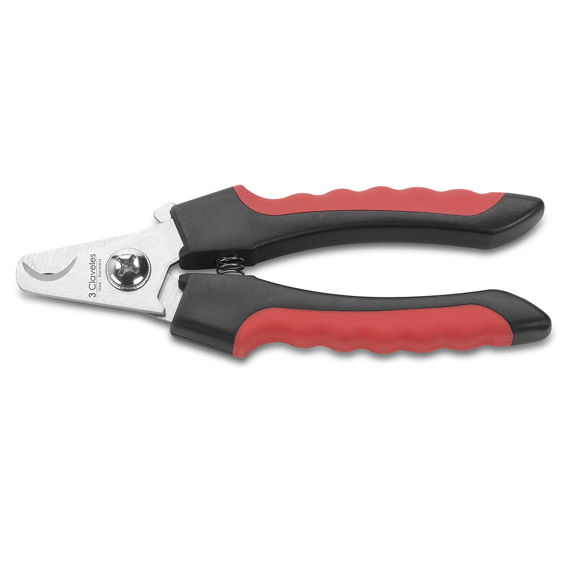 Pet nail clippers, 16 cm, black and red handle, 3 Claveles