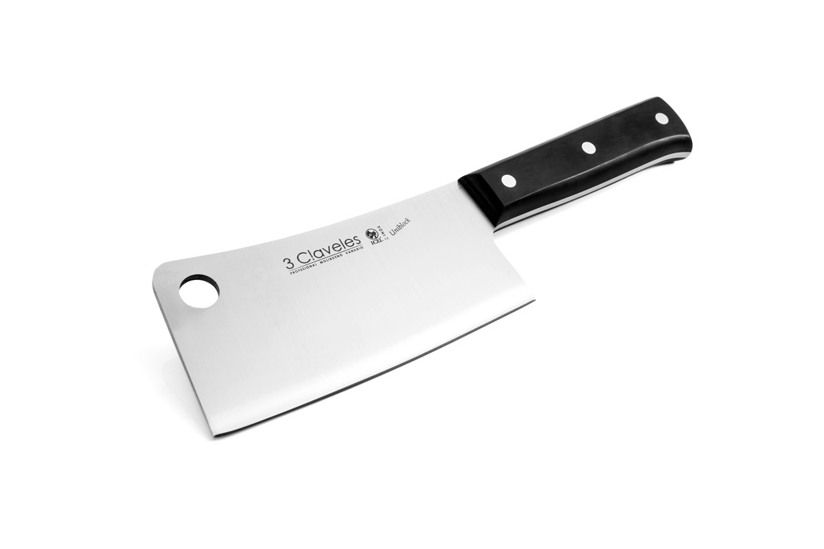 Hatchet, 20 cm and 5 mm thick, black polyoxymethylene handle, 3 Claveles