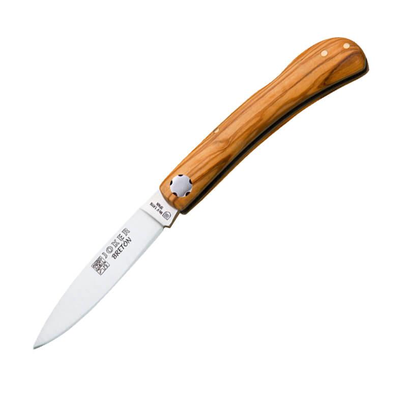 Navaja de bolsillo Joker Bretón con mango de madera de olivo y h...