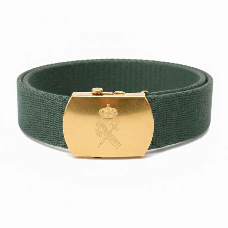 Cintura militare con fibbia dorata 25-71715