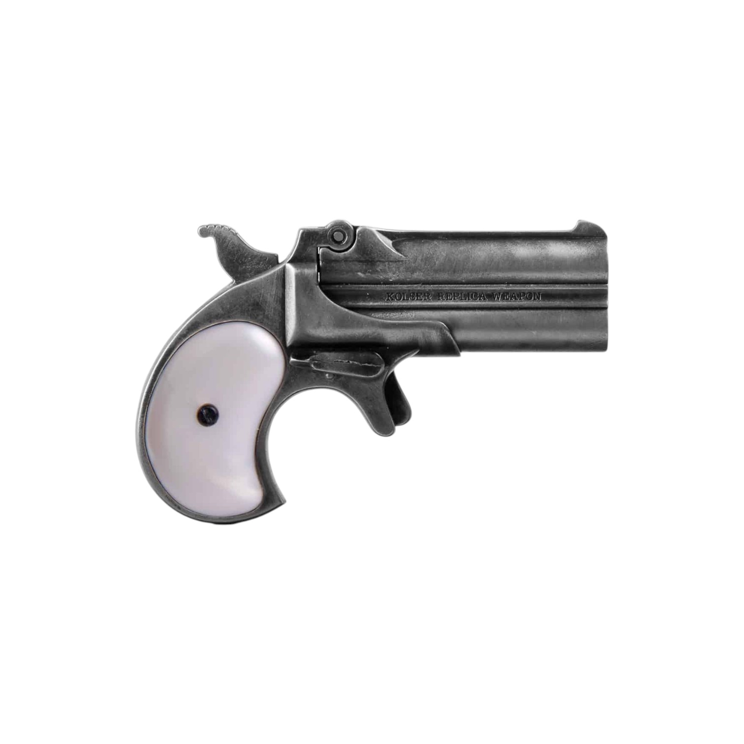 Replica Double Derringer Mod.95 pistol, pearl and aged black meta...