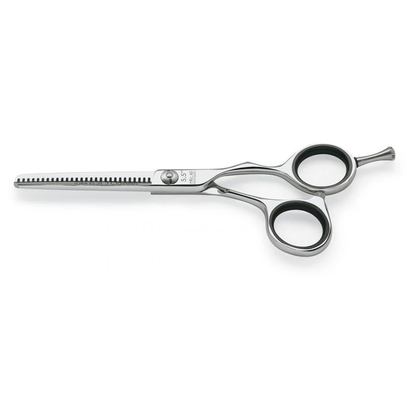 Tijera de peluqueria Toba ES28 5.5" con filo navaja 3 Claveles