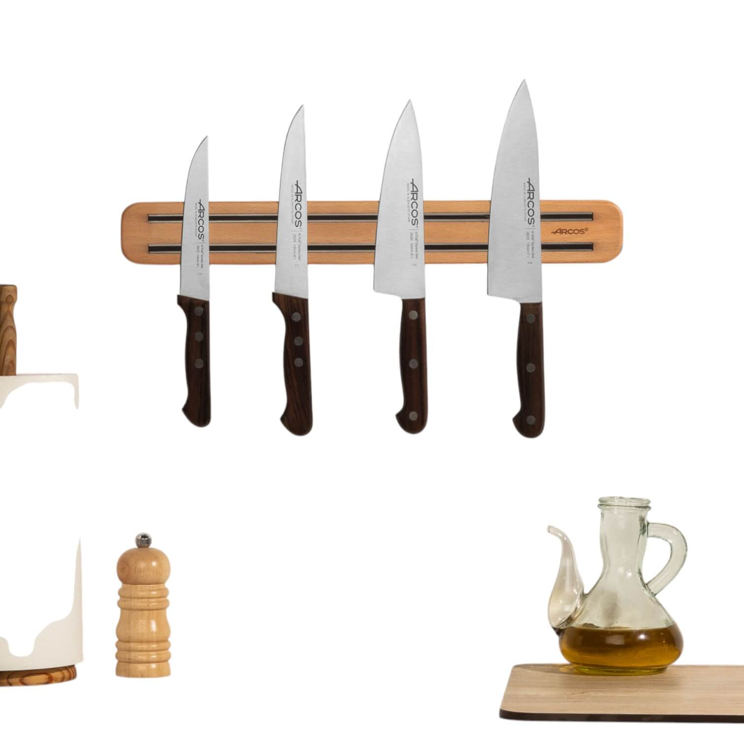 Supporto magnetico in legno Arcos 400x50 mm