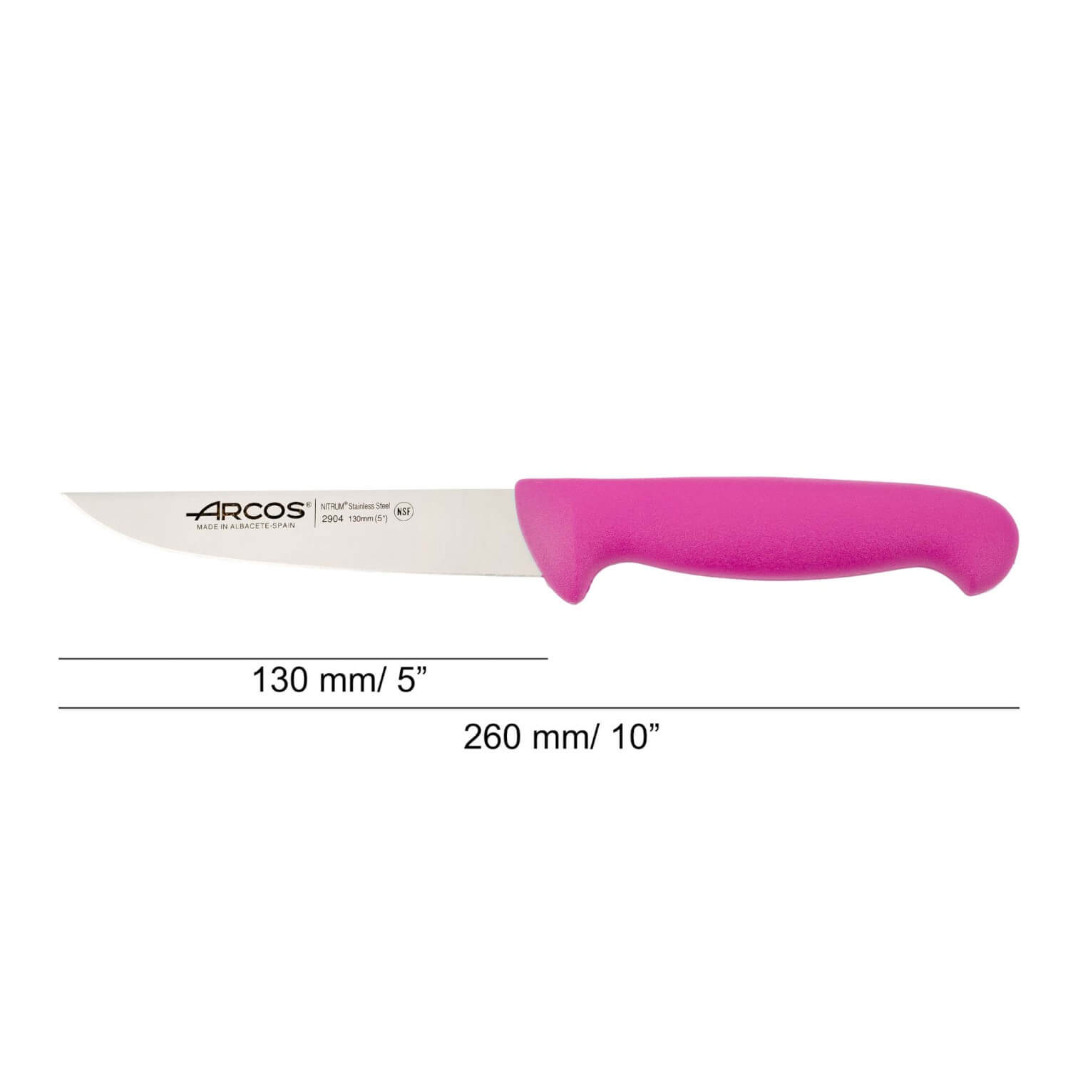 Arcos 2900 kitchen knife with 130mm blade and purple handle