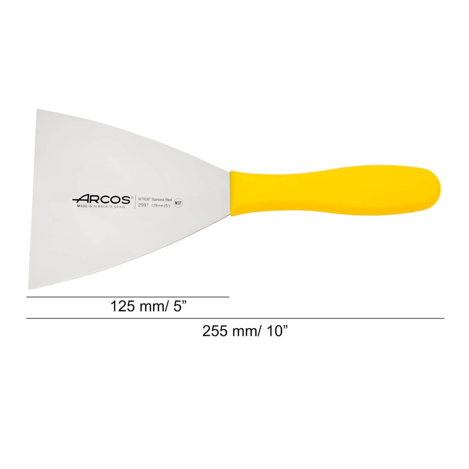 Spatola Arcos serie 2900 125x120 mm con manico colorato