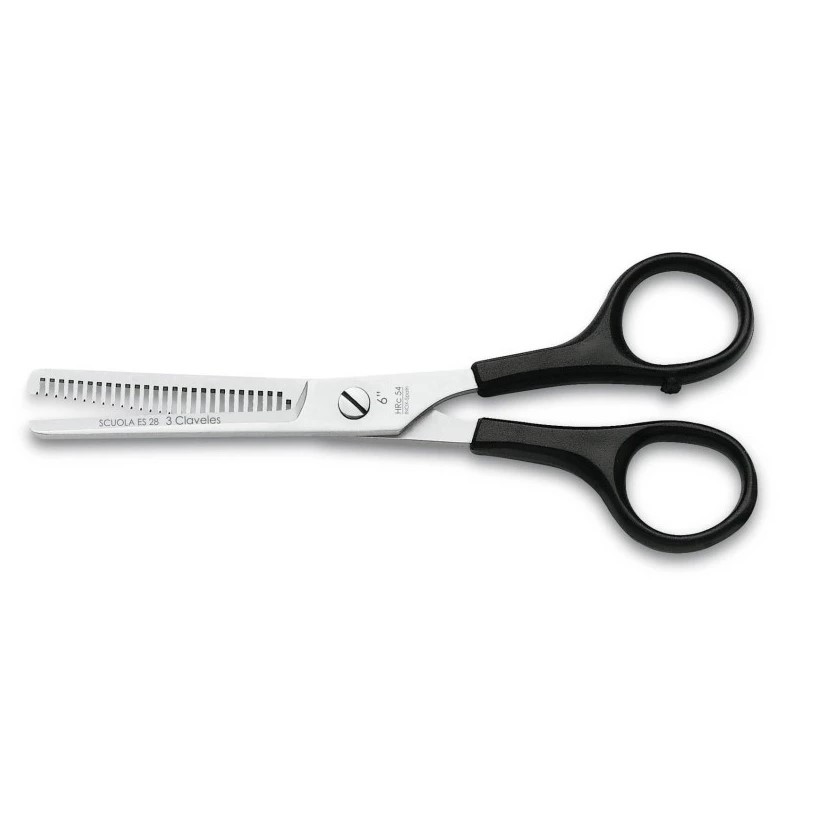 Tijera peluquero Scuola ES28 6" con filo microdentado 3 Claveles