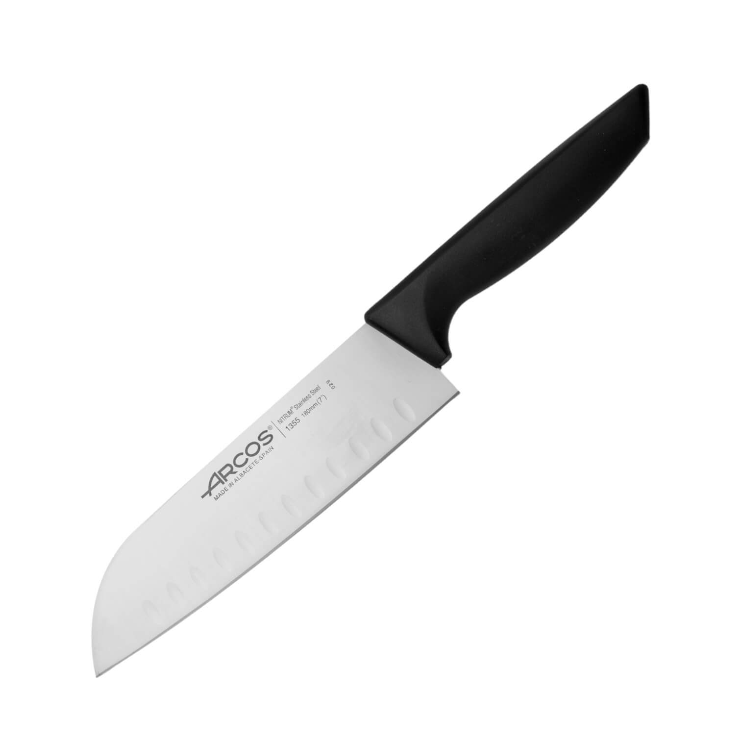 Couteau Santoku Arcos, série Nice, manche en polypropylène noir, ...