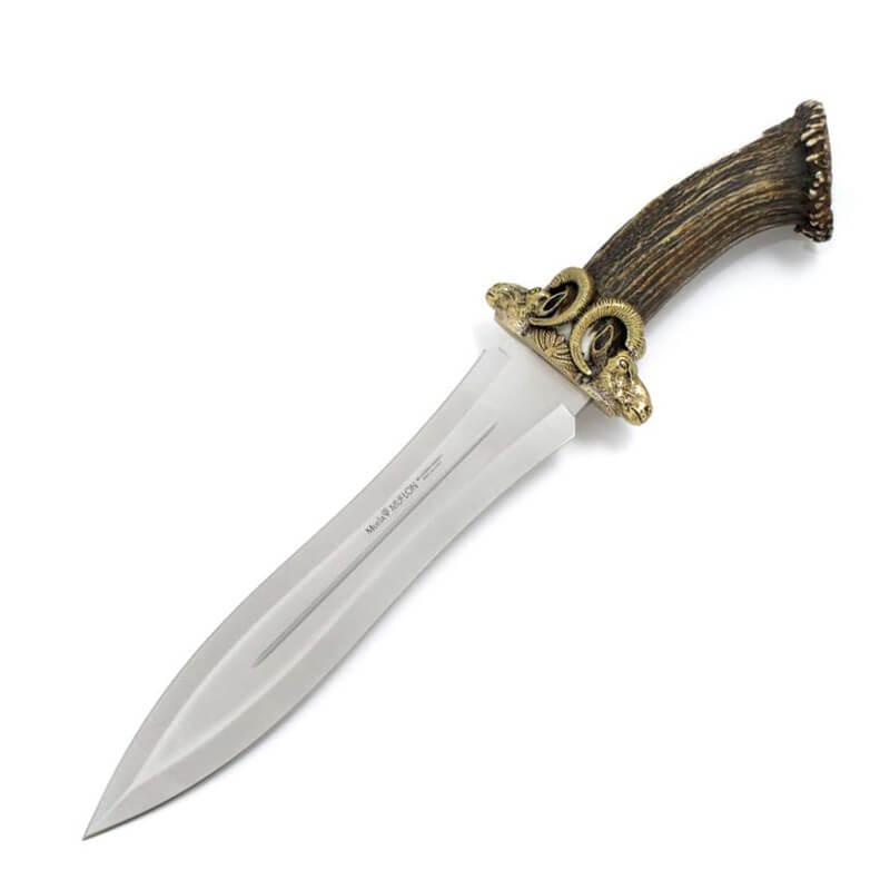 Cuchillo de lujo Muela Mouflon 26L con mango de asta de ciervo y ...