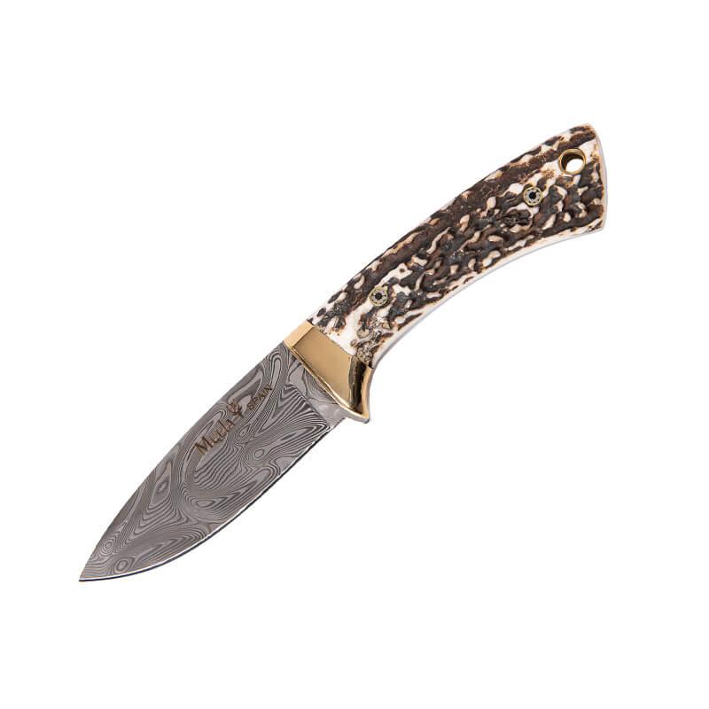 Cuchillo de lujo Muela Colibrí con hoja de acero damasco de 7 cm...