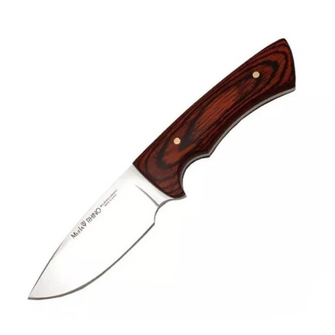 Cuchillo de caza Muela Rhino 10R con mango de madera coral y hoja...