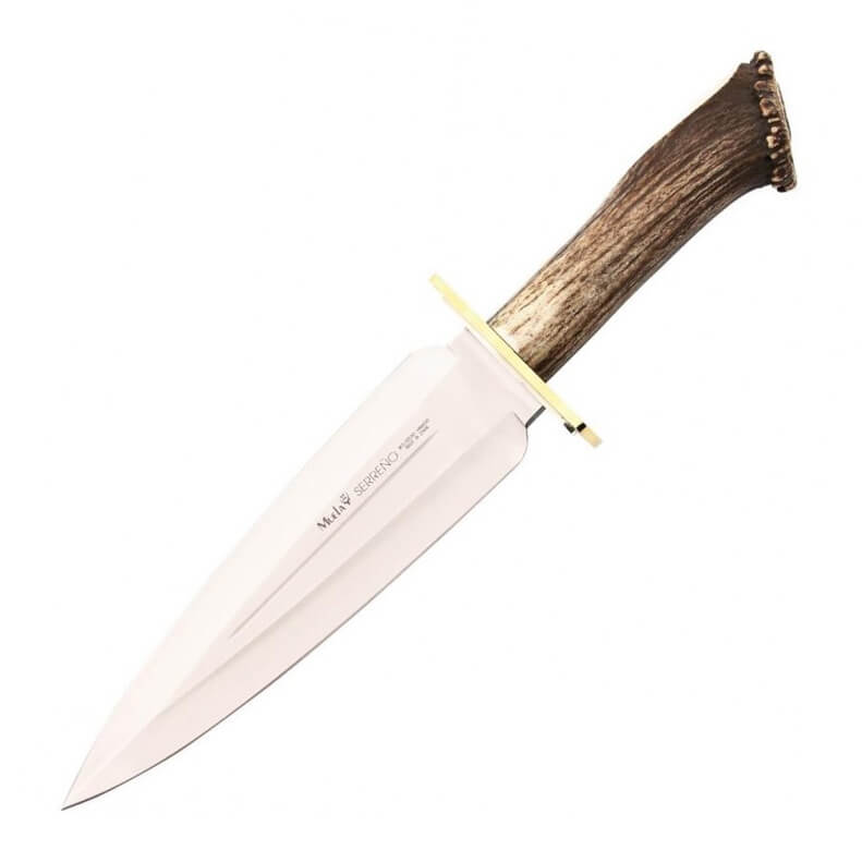 Cuchillo de caza Muela Serreño-S con mango de asta de ciervo con...
