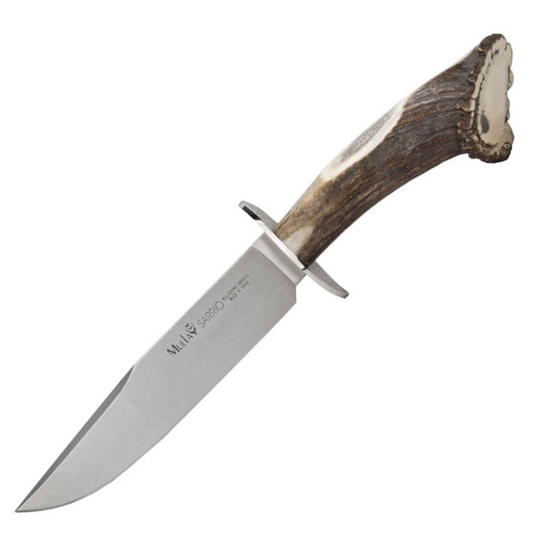 Cuchillo de caza Muela Sarrio-19S con mango de asta de ciervo con...