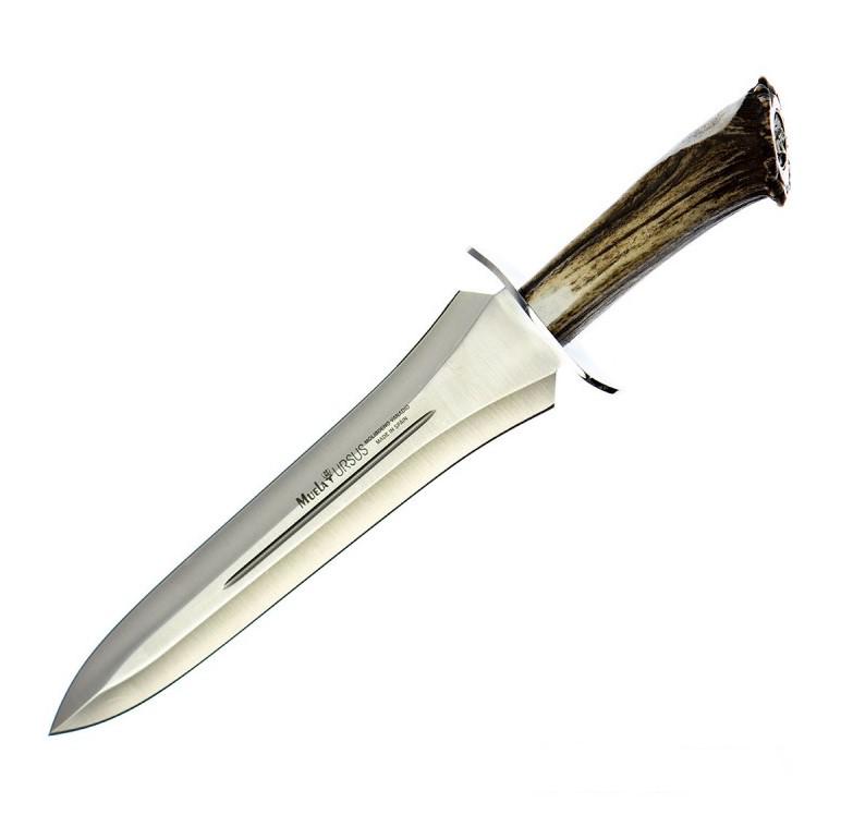 Muela Ursus 25S cuchillo de caza con doble filo y mango de asta d...
