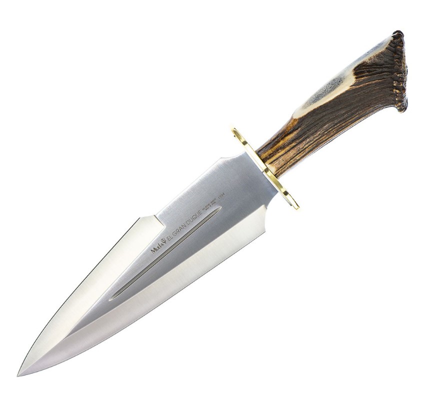Cuchillo de caza Muela Gran Duque con puño de asta de ciervo con...