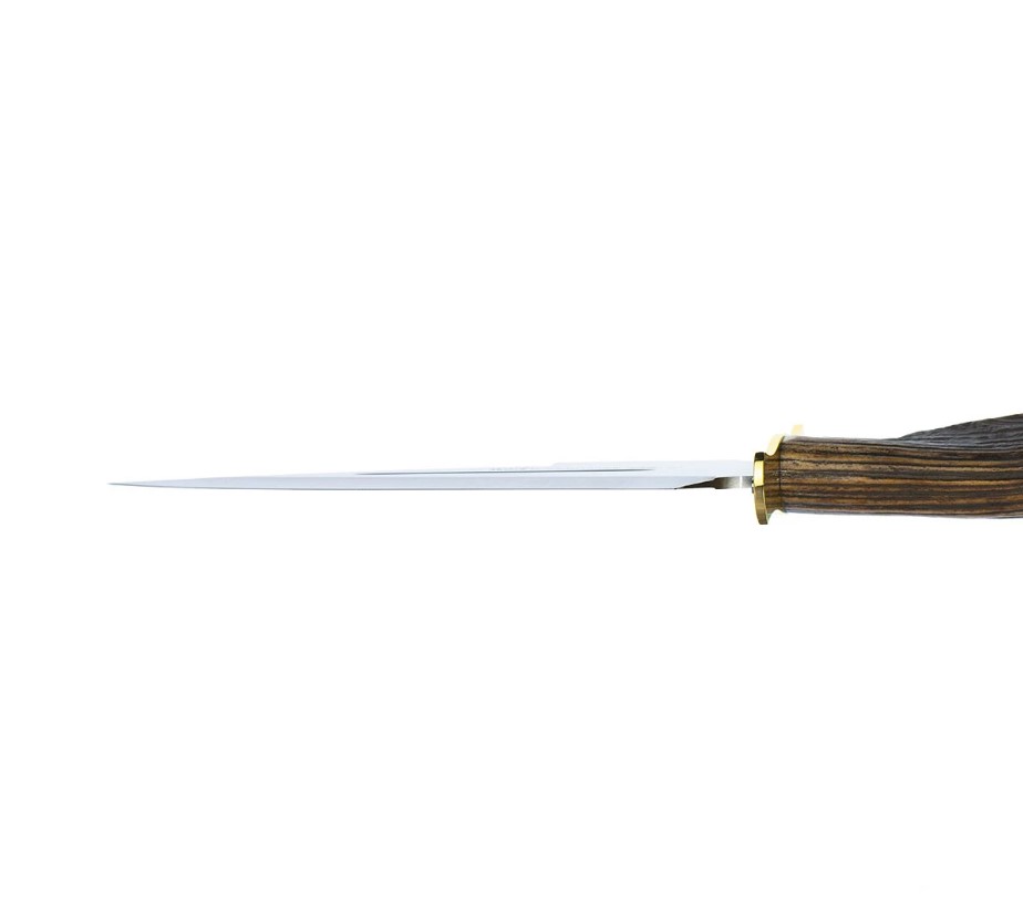 Cuchillo de caza Muela Gran Duque con puño de asta de ciervo con roseta y hoja de 25 cm