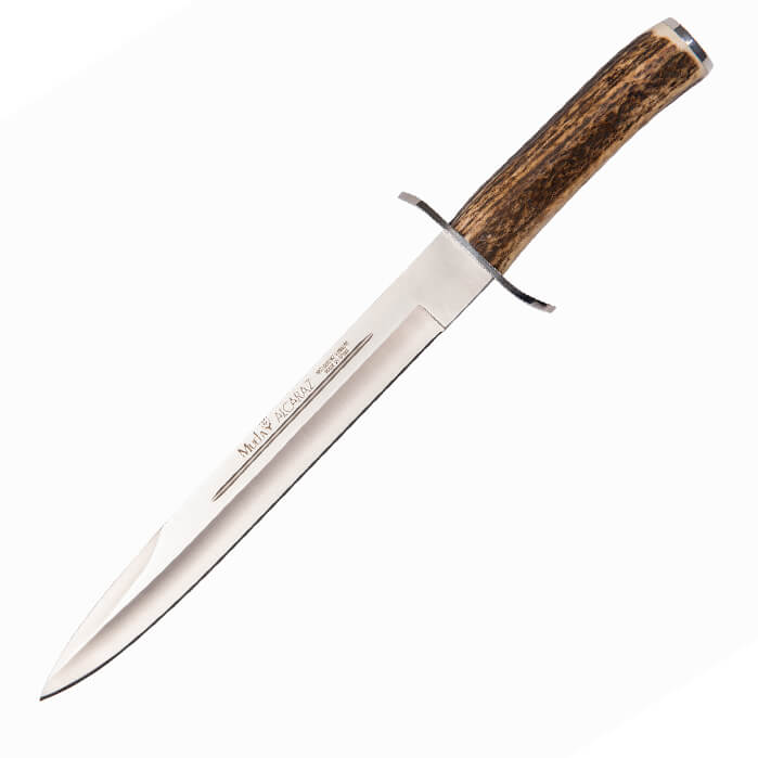 Cuchillo de caza Muela Alcaraz con puño asta de ciervo y guarda ...