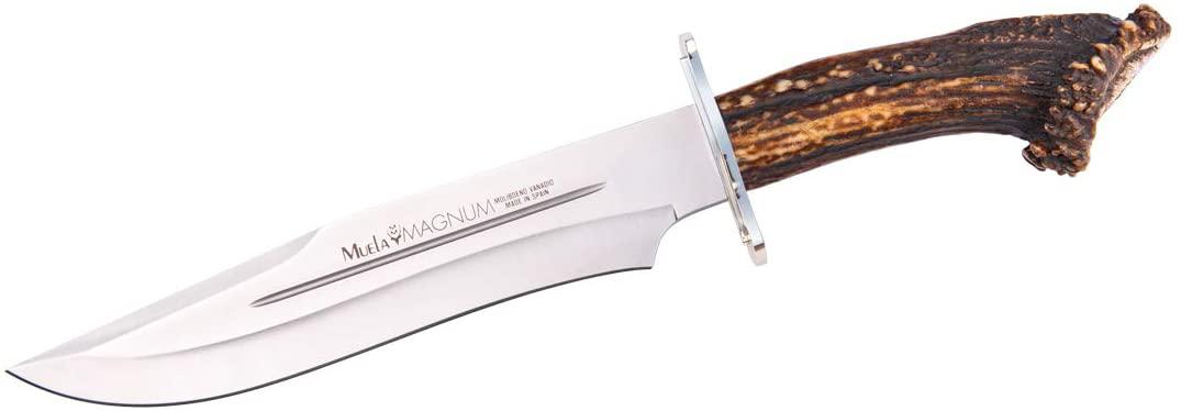 Cuchillo de caza Muela Magnum-26 bowie con puño de asta de cierv...