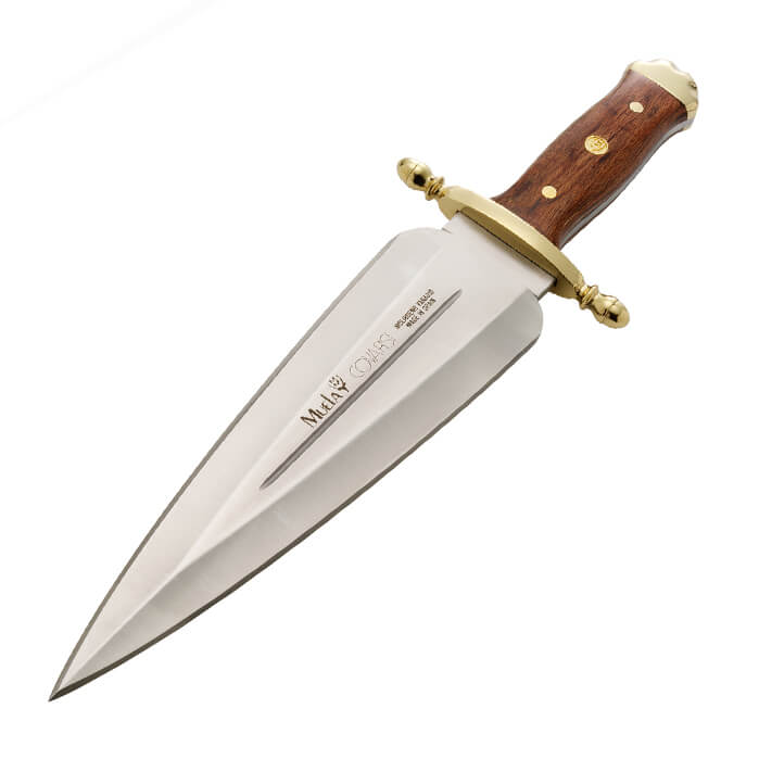 Cuchillo enterizo con cachas de madera de haya estabilizada y lat...