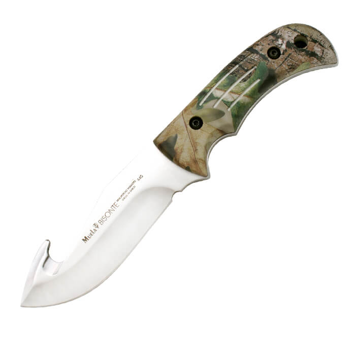 Cuchillo enterizo desollador con las cachas de phenolcraft y camu...