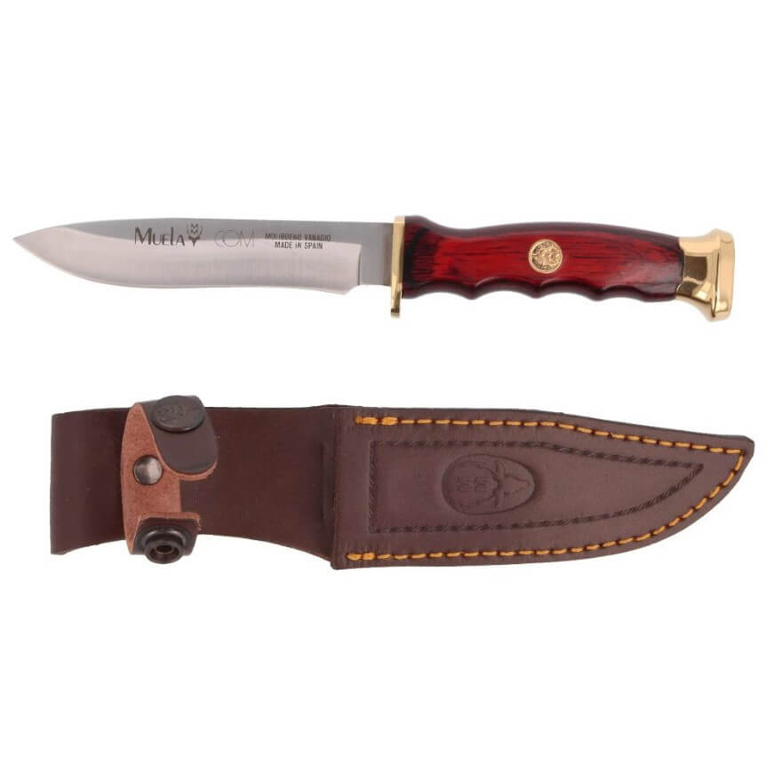 Cuchillo de caza Muela COMF con mango de estamina y hoja de acero Molibdeno Vanadio de 10 cm