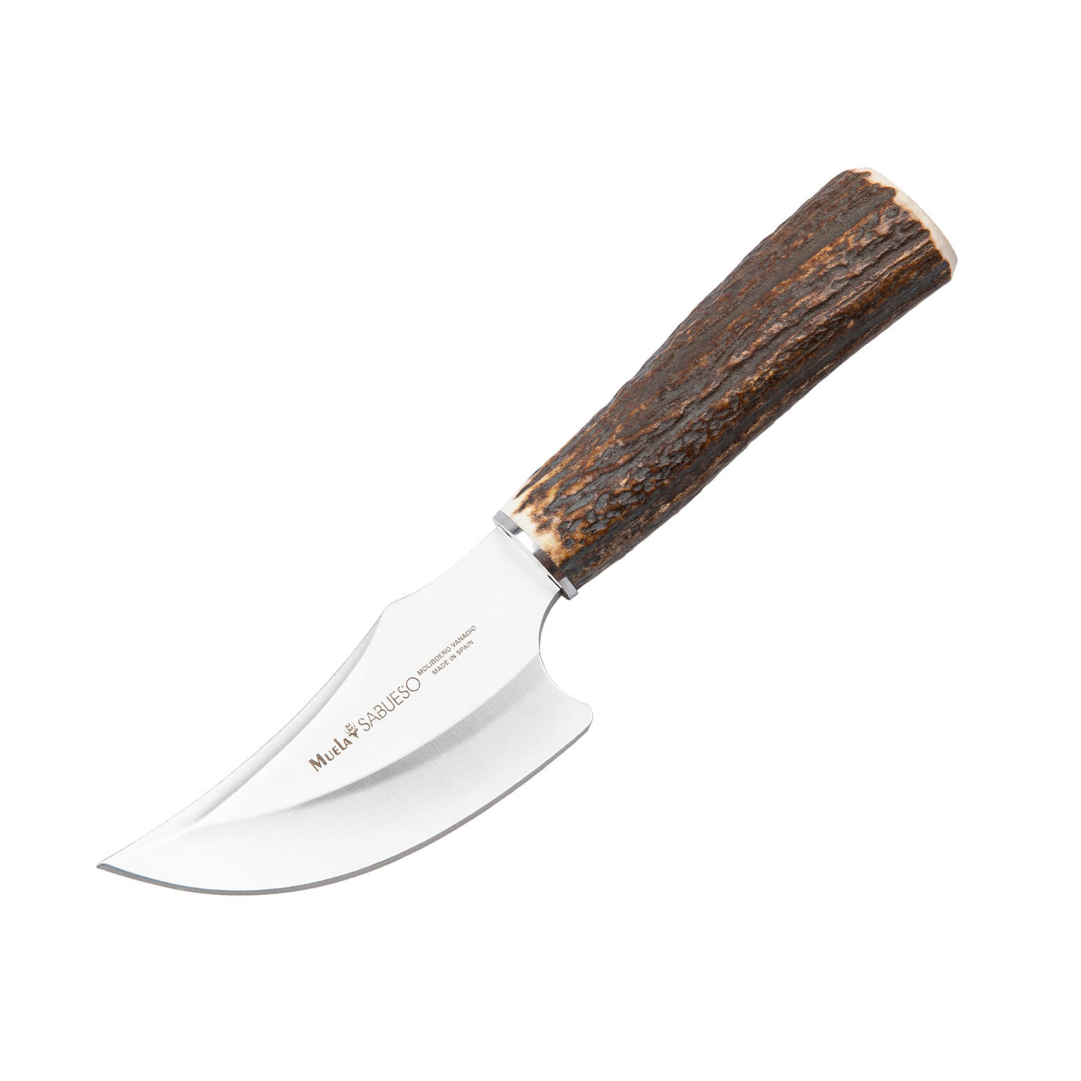 Cuchillo de caza Muela Sabueso-11A con mango de asta de ciervo y ...