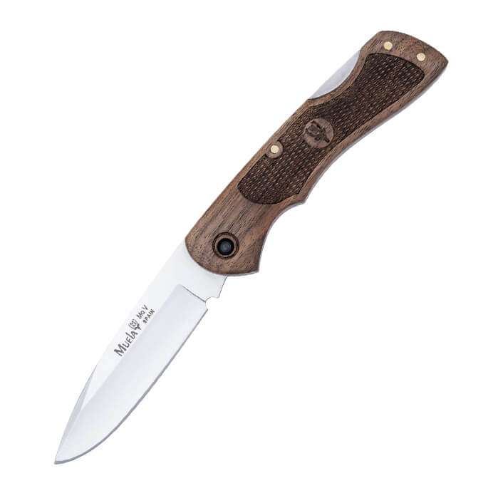 Navaja de caza Muela BX con mango de madera de nogal y bloqueo tr...