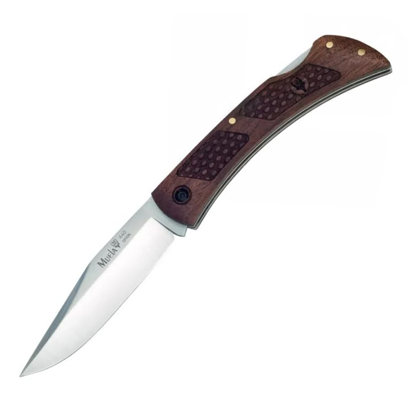 Navaja Muela BT-9NG con mango de nogal decorado