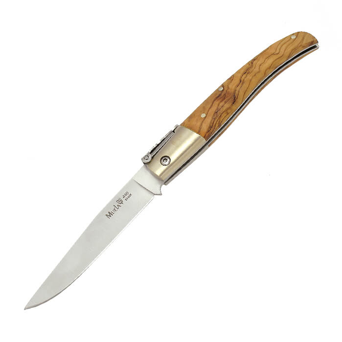 Navaja palanquilla con cachas de olivo y alpaca con hoja de 10 cm...