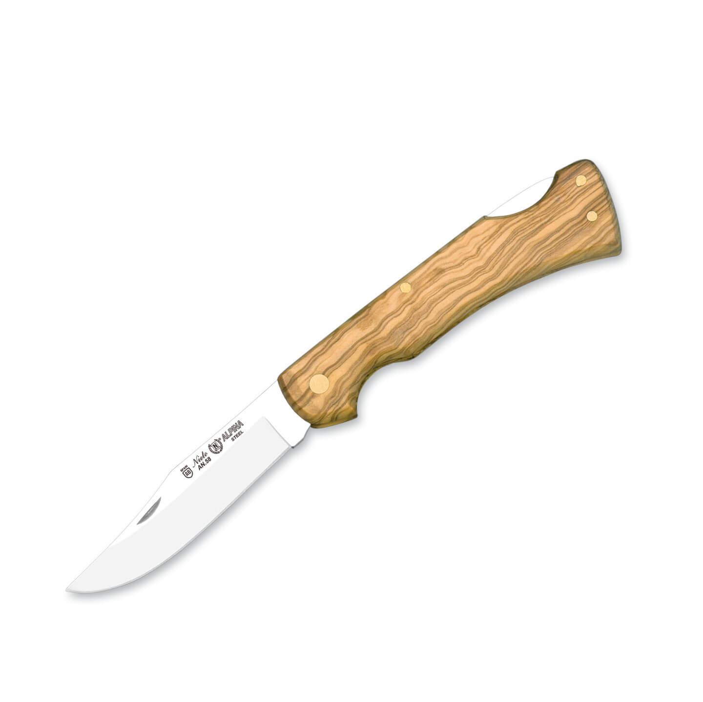 Navaja de bolsillo Nieto Alpina con hoja de 7.5 cm y mango de mad...