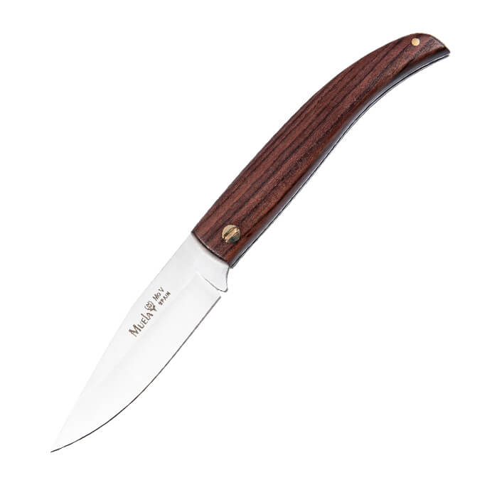 Navaja con cachas de madera palovioleta con hoja de 8,5 cm.