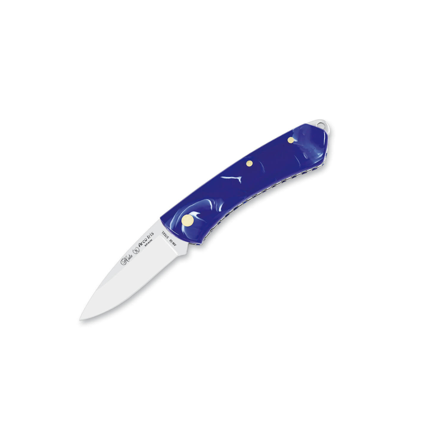 Navaja Nieto Arco Iris con mango de metacrilato y hoja de acero AN-58 de 5 cm