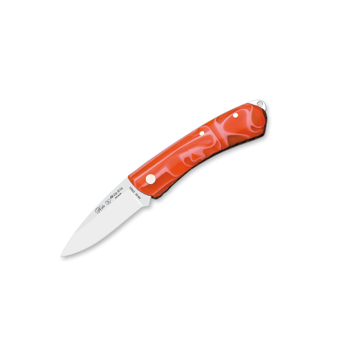 Navaja Nieto Arco Iris con mango de metacrilato y hoja de acero AN-58 de 5 cm