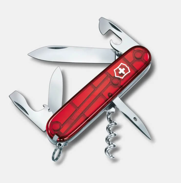 Navaja Suiza Victorinox Spartan Roja Translúcida con 12 funcione...