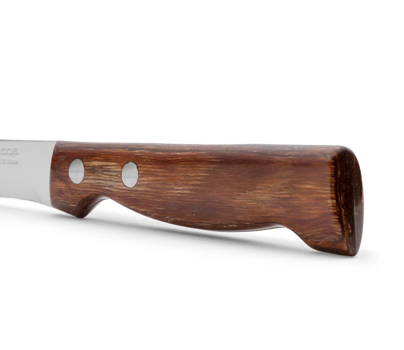 Cuchillos chuleteros de madera de haya comprimida set 12 unidades Arcos