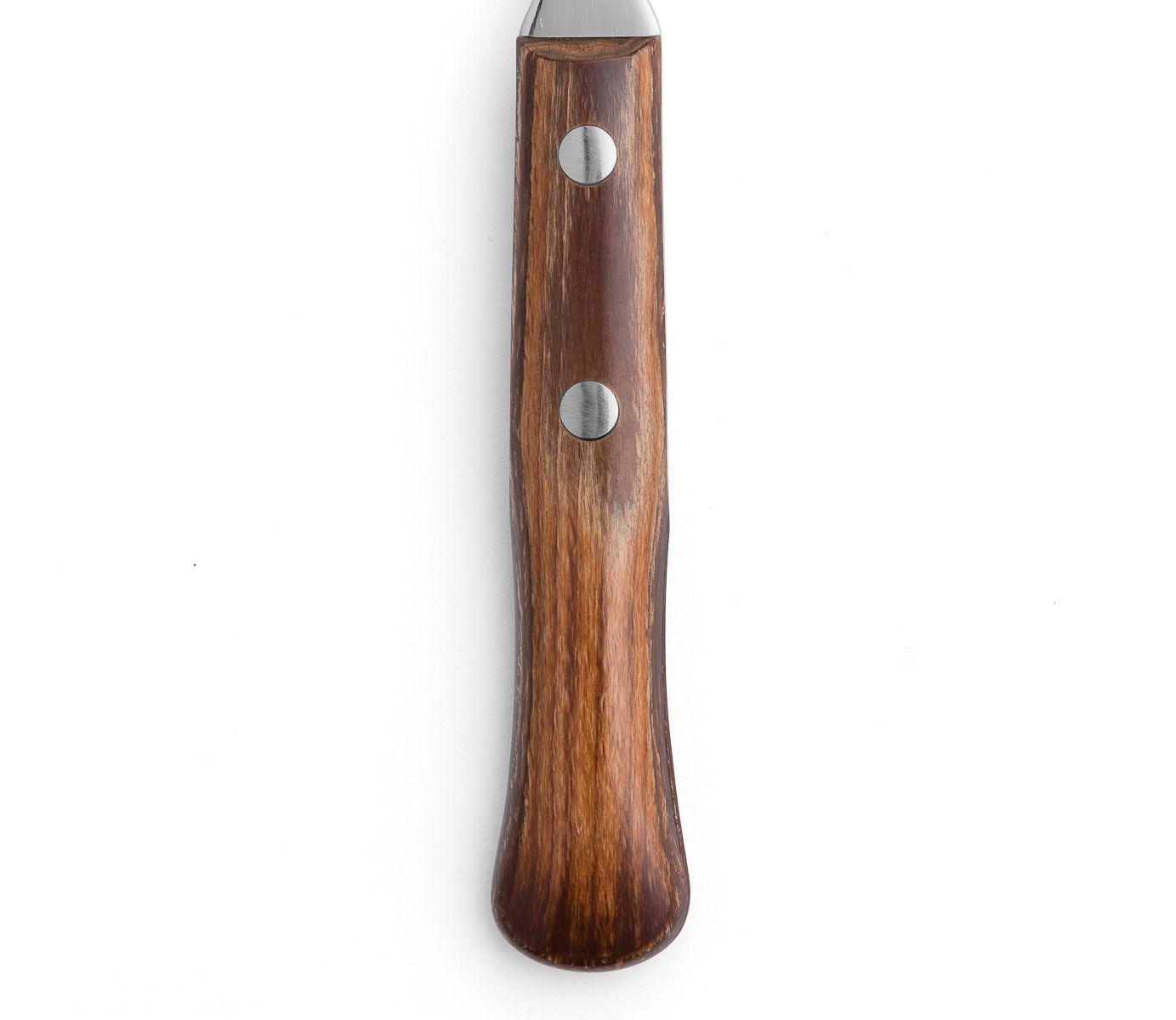 Tenedor churrasco de madera de haya comprimida set 12 unidades Arcos